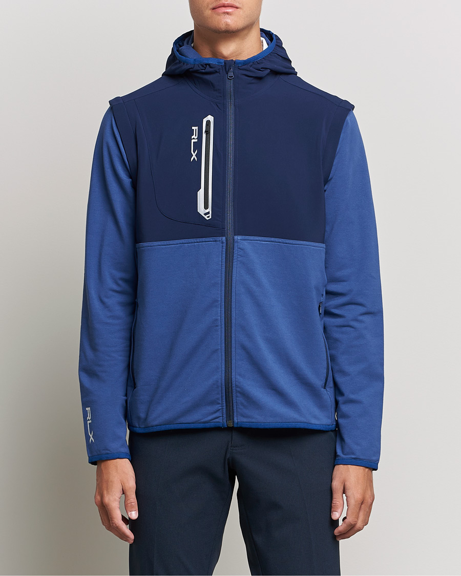 Mies | Puserot | RLX Ralph Lauren | Techy Terry Full-Zip Hoodie Light Navy/French Navy