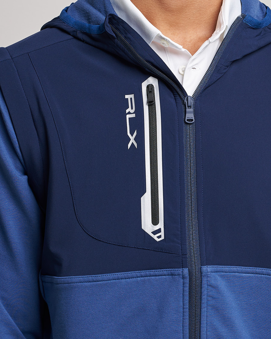 Mies | Puserot | RLX Ralph Lauren | Techy Terry Full-Zip Hoodie Light Navy/French Navy