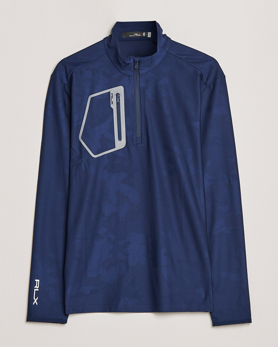Mies | Puserot | RLX Ralph Lauren | Luxury Performance Jersey Half-Zip French Navy Camo