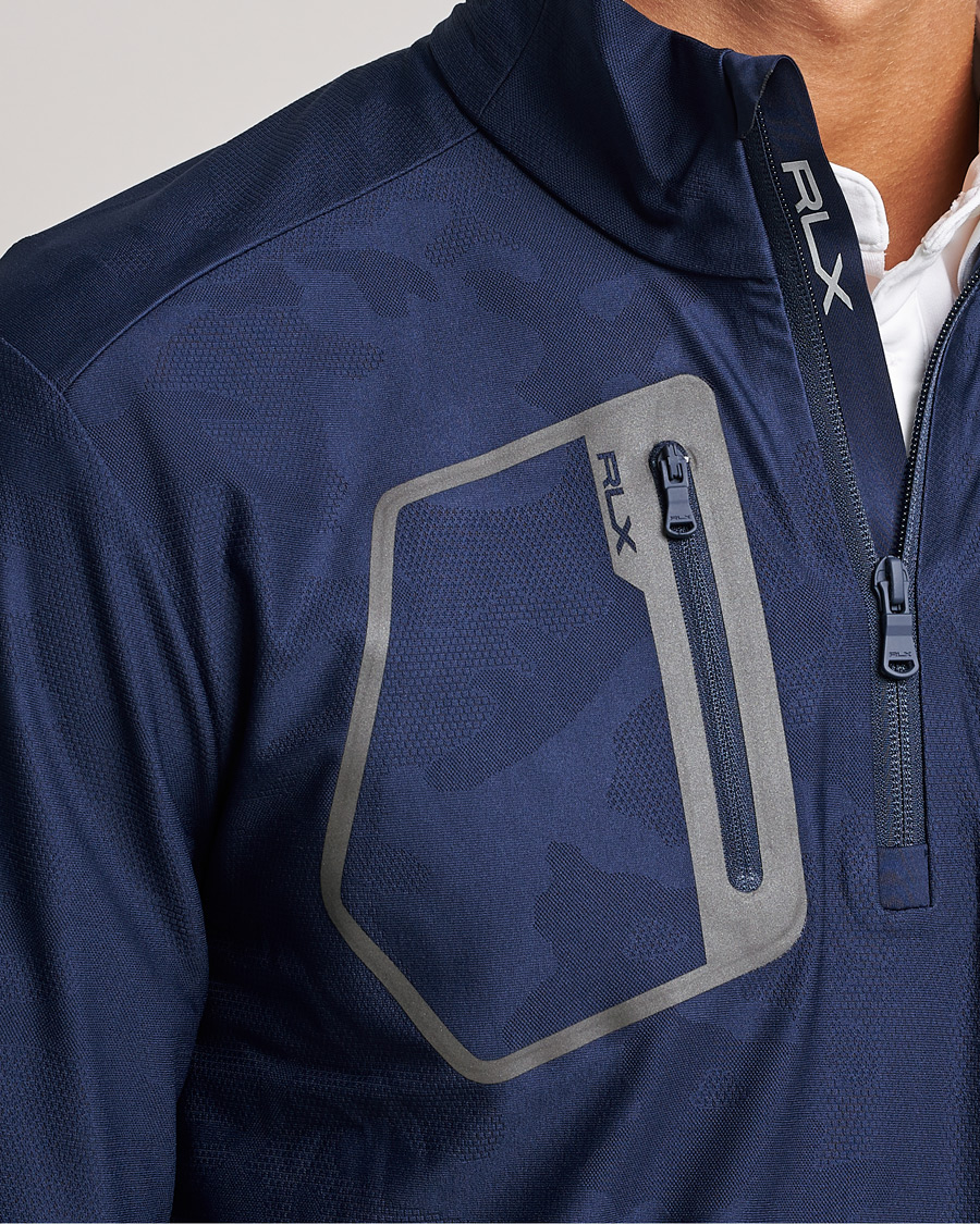 Mies | Puserot | RLX Ralph Lauren | Luxury Performance Jersey Half-Zip French Navy Camo