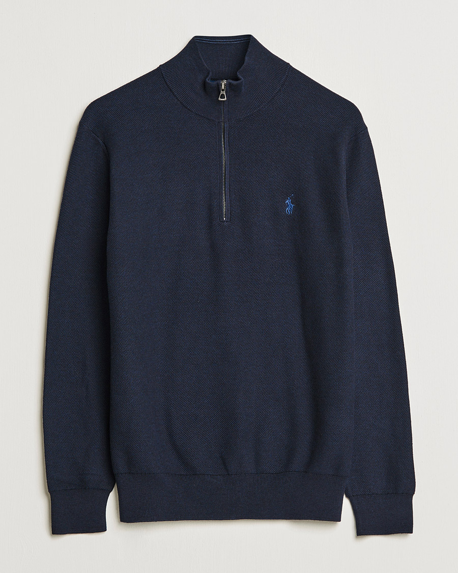 Mies | Puserot | Polo Ralph Lauren | Textured Half-Zip Navy Heather