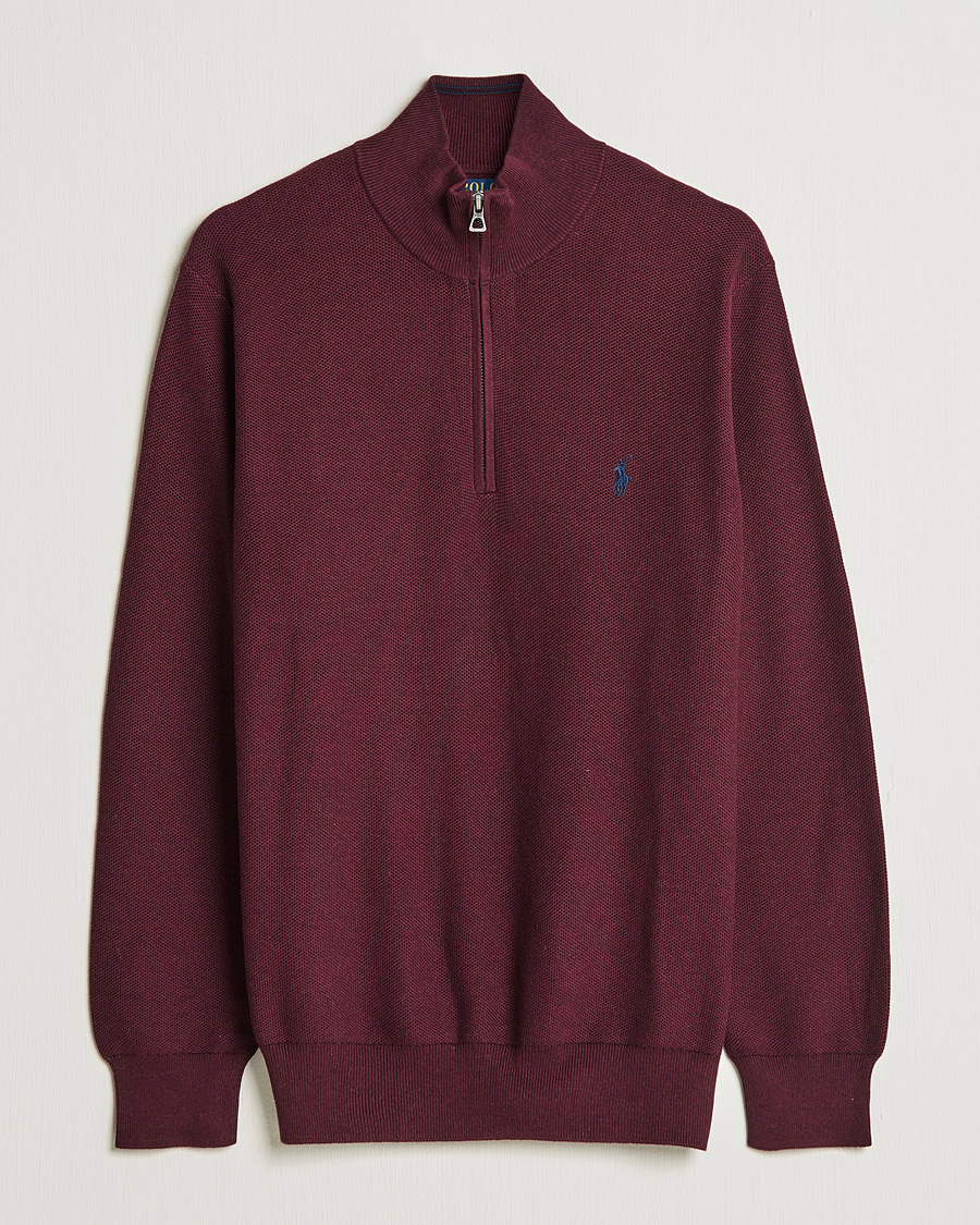 Mies | Puserot | Polo Ralph Lauren | Textured Half-Zip Aged Wine Heather