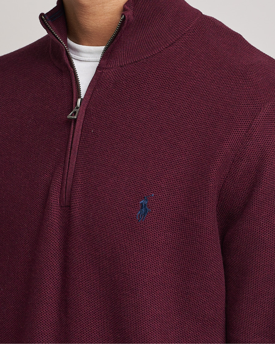 Mies | Puserot | Polo Ralph Lauren | Textured Half-Zip Aged Wine Heather