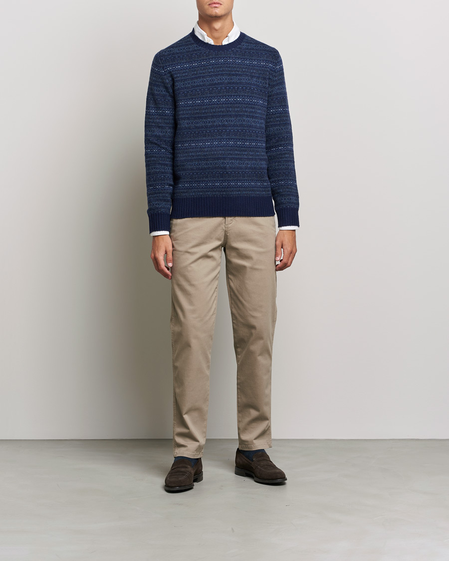 Mies | Puserot | Polo Ralph Lauren | Wool/Cashmere Fairisle Knitted Sweater Navy