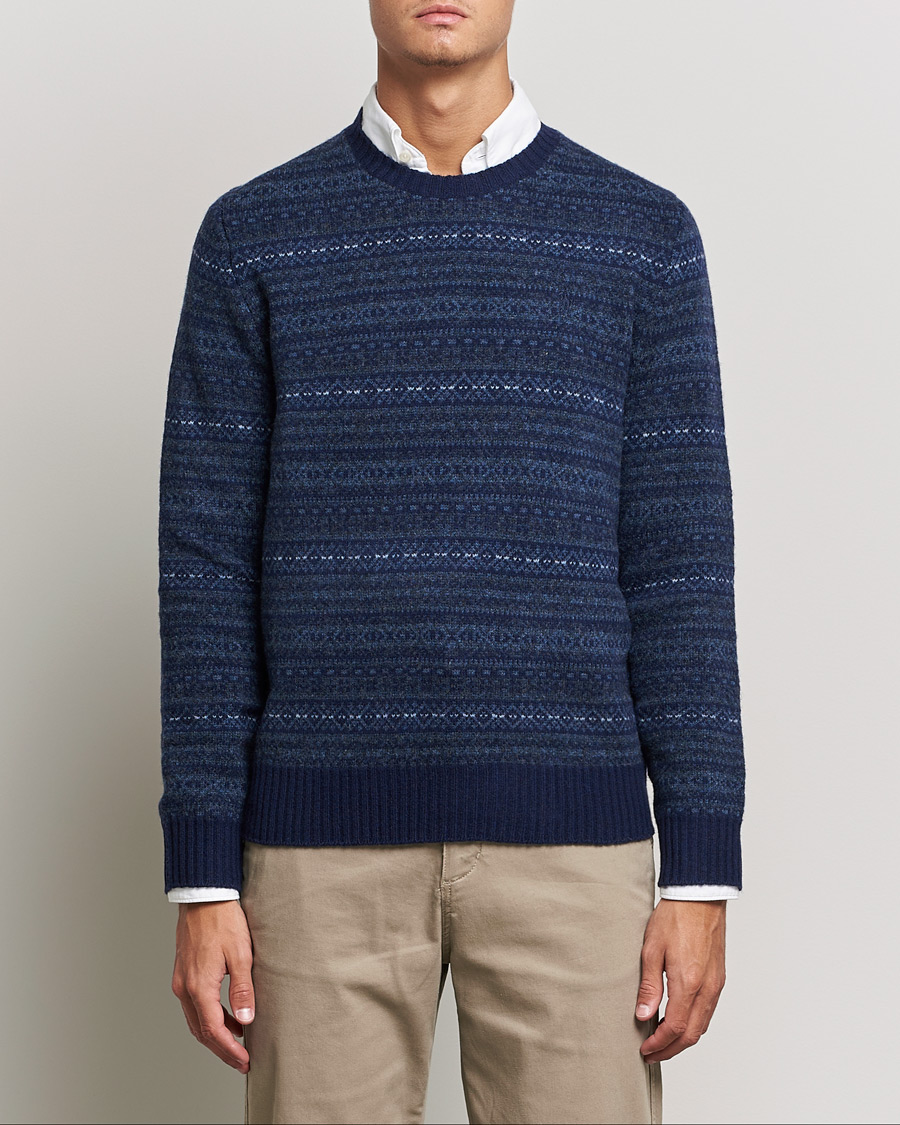 Mies | Puserot | Polo Ralph Lauren | Wool/Cashmere Fairisle Knitted Sweater Navy