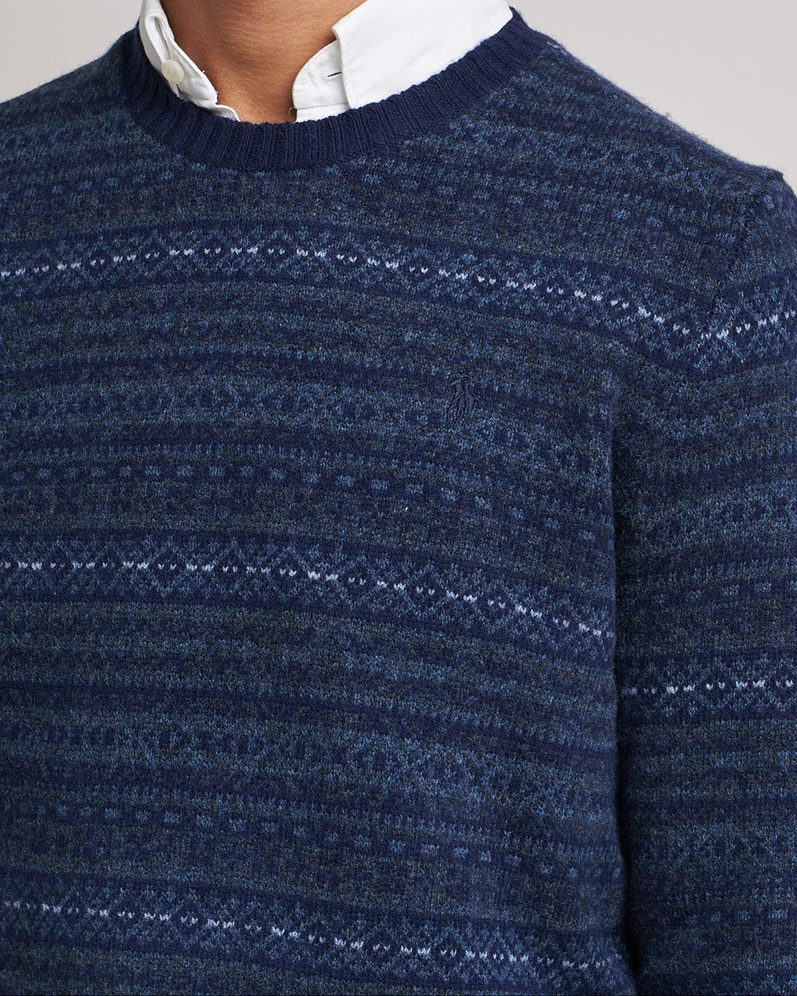 Mies | Puserot | Polo Ralph Lauren | Wool/Cashmere Fairisle Knitted Sweater Navy