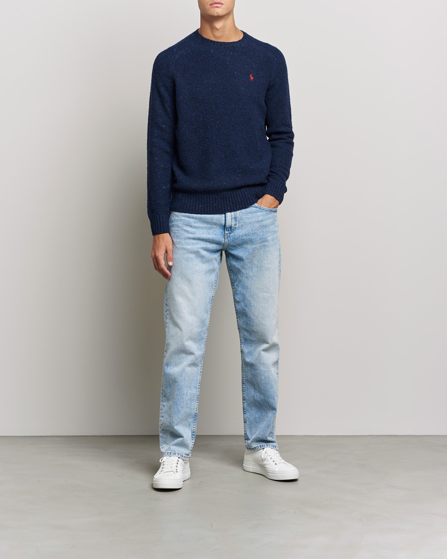Mies | Puserot | Polo Ralph Lauren | Wool Donegal Knitted Sweater Navy