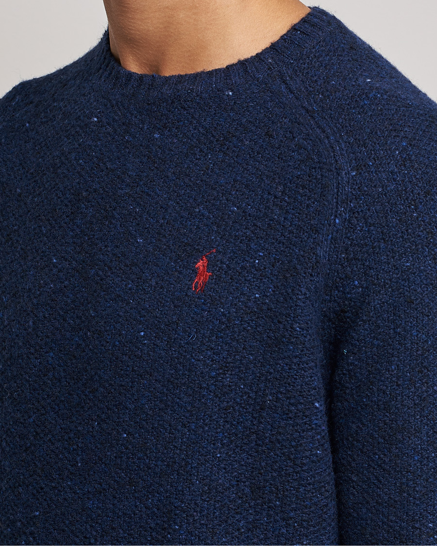 Mies | Puserot | Polo Ralph Lauren | Wool Donegal Knitted Sweater Navy