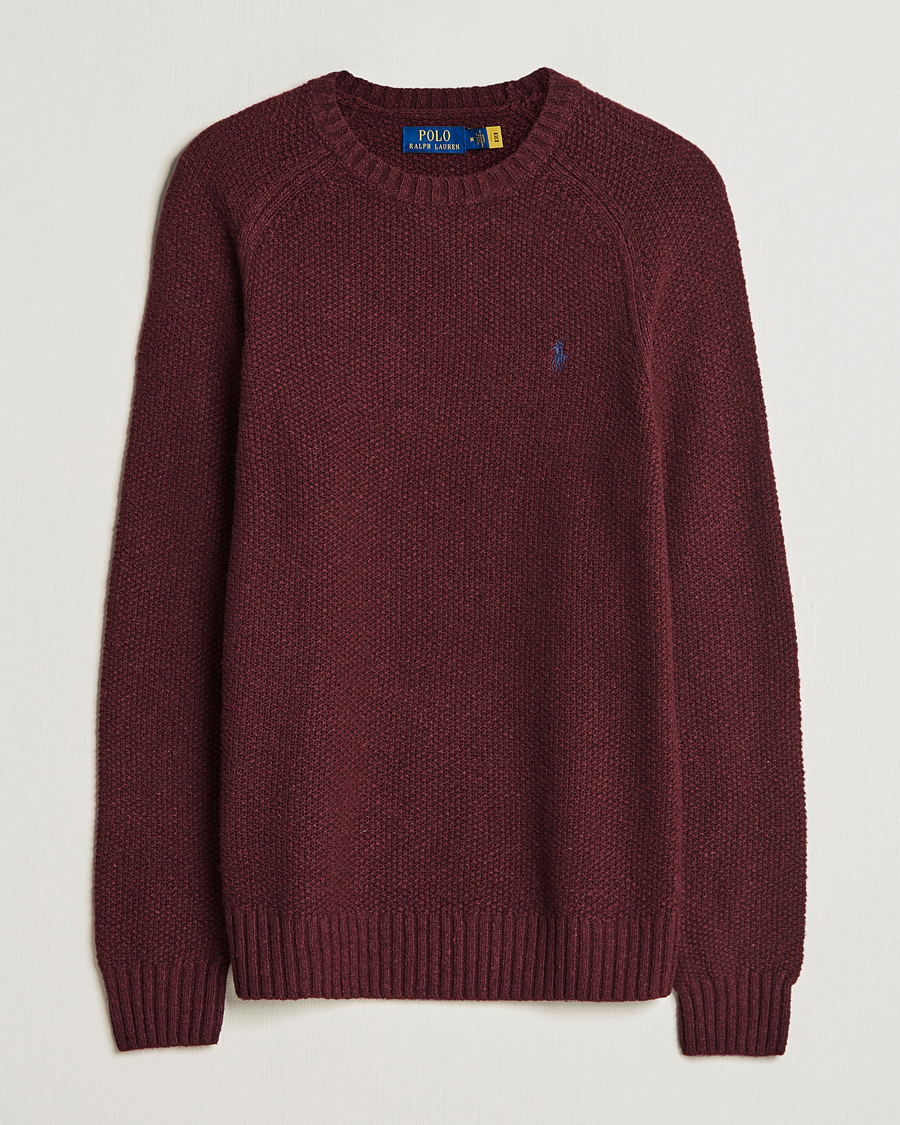 Mies | Puserot | Polo Ralph Lauren | Wool Donegal Knitted Sweater Burgundy