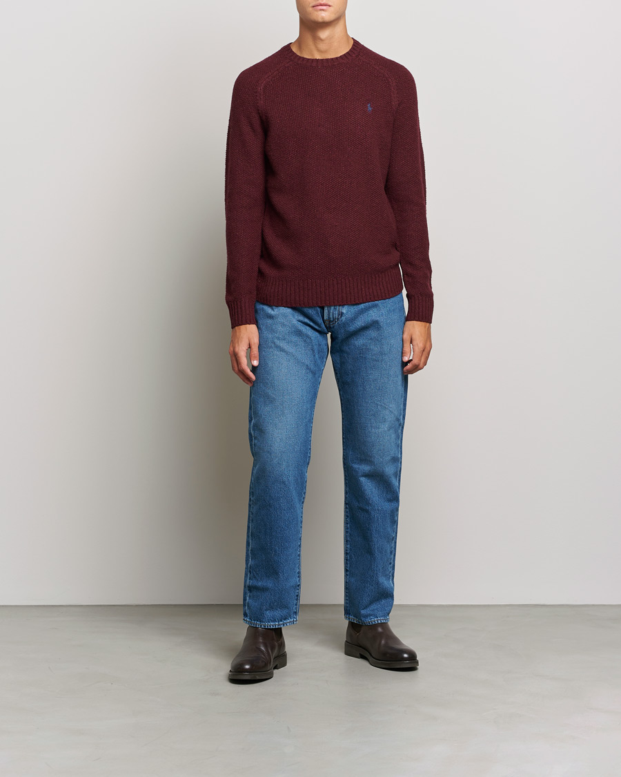 Mies | Polo Ralph Lauren | Polo Ralph Lauren | Wool Donegal Knitted Sweater Burgundy