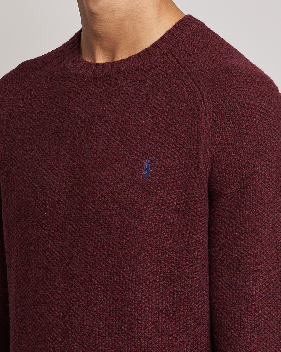 Mies | Puserot | Polo Ralph Lauren | Wool Donegal Knitted Sweater Burgundy