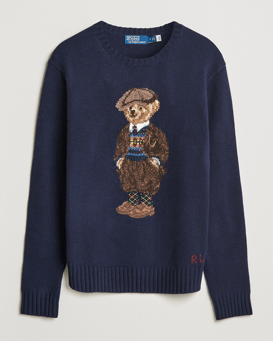 Mies | Puserot | Polo Ralph Lauren | Wool Heritage Bear Knitted Sweater Navy