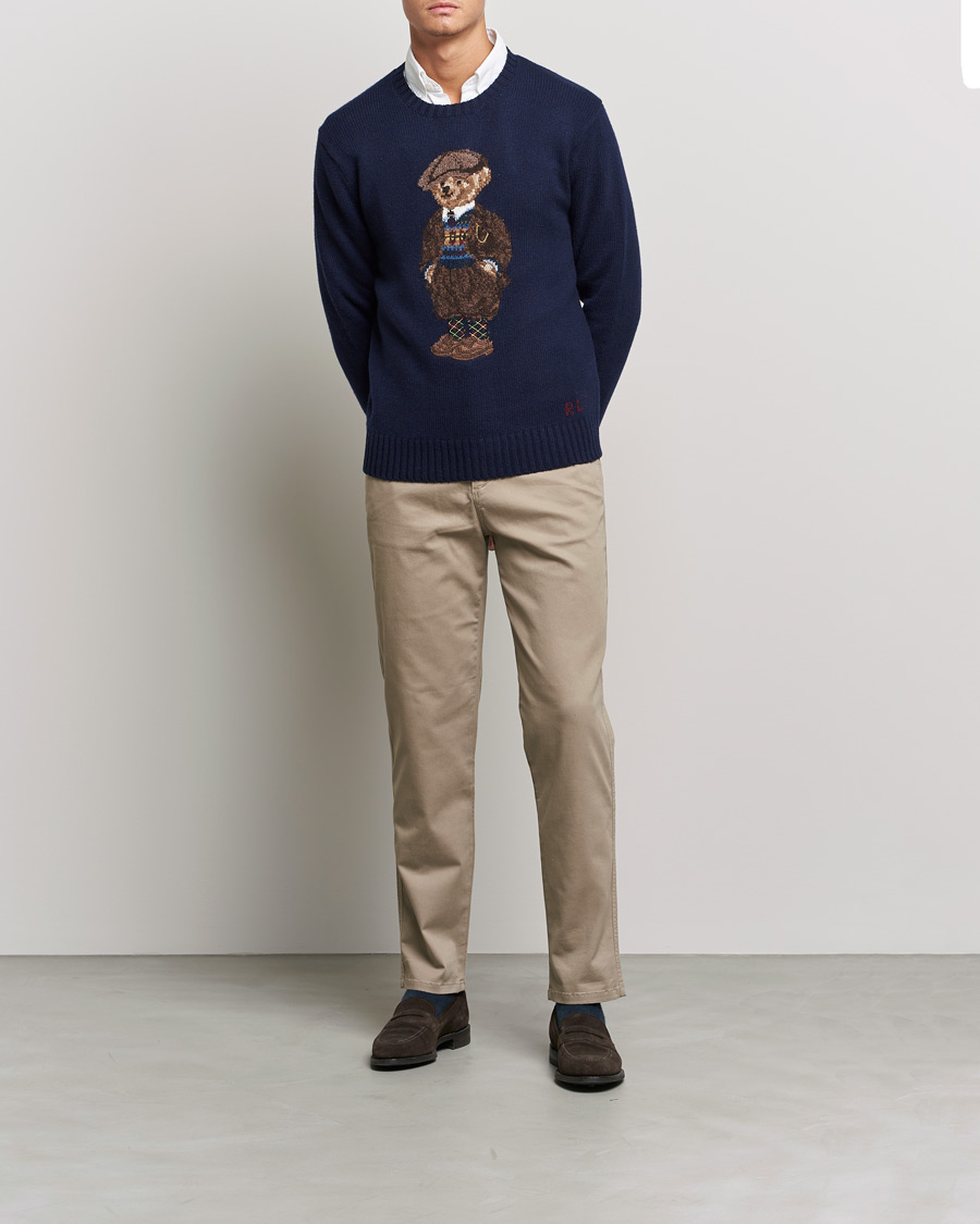 Mies | Puserot | Polo Ralph Lauren | Wool Heritage Bear Knitted Sweater Navy