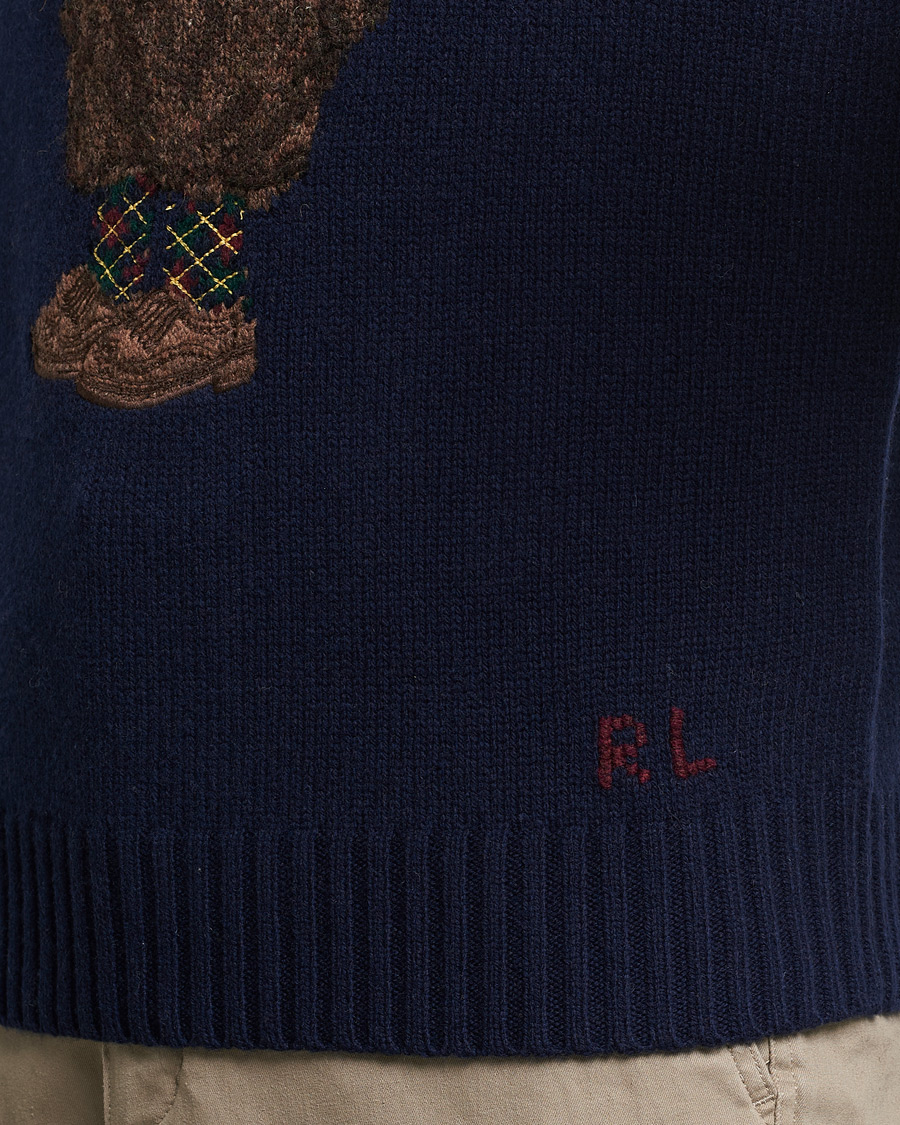 Mies | Puserot | Polo Ralph Lauren | Wool Heritage Bear Knitted Sweater Navy