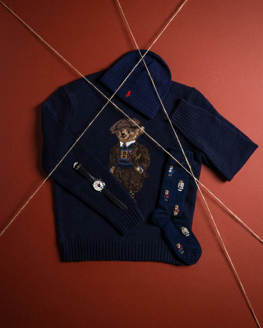 Mies | Puserot | Polo Ralph Lauren | Wool Heritage Bear Knitted Sweater Navy