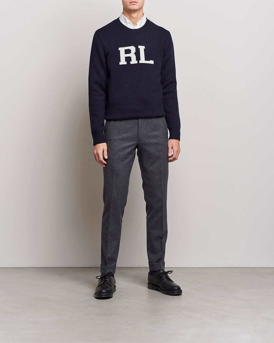 Mies |  | Polo Ralph Lauren | Wool Logo Knitted Sweater Hunter Navy