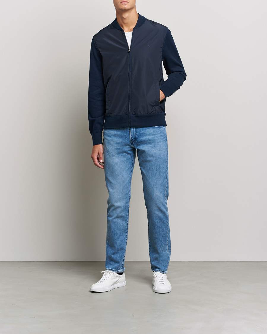 Mies | Puserot | Polo Ralph Lauren | Cotton Hybrid Full-Zip Sweater Piper Navy