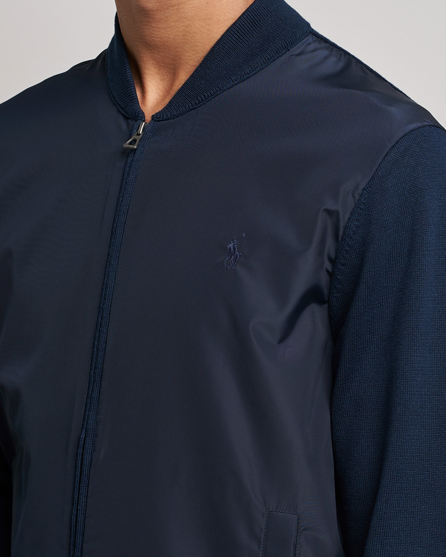 Mies | Puserot | Polo Ralph Lauren | Cotton Hybrid Full-Zip Sweater Piper Navy