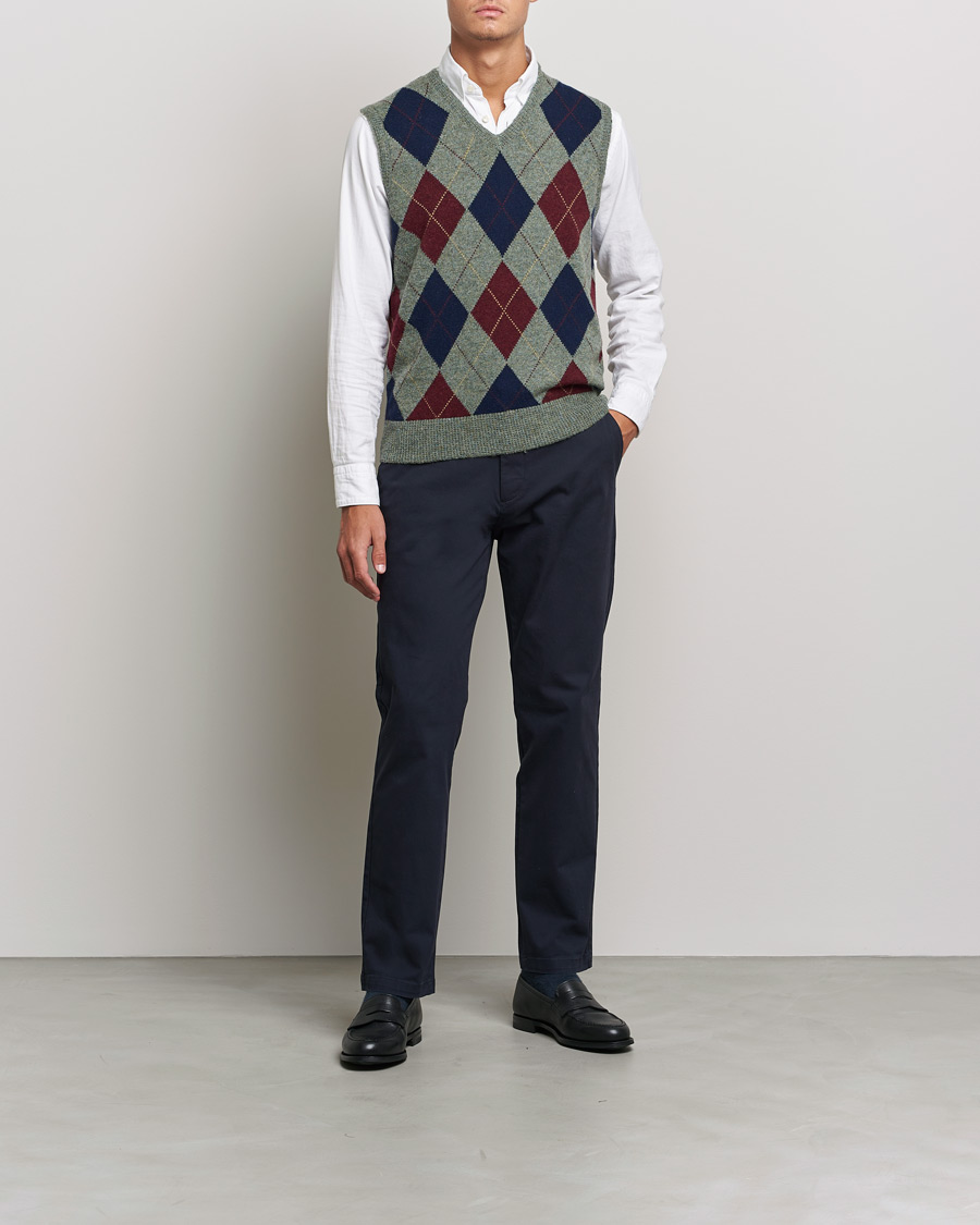 Mies | Neuleliivit | Polo Ralph Lauren | Wool Argyle Vest Green Multi