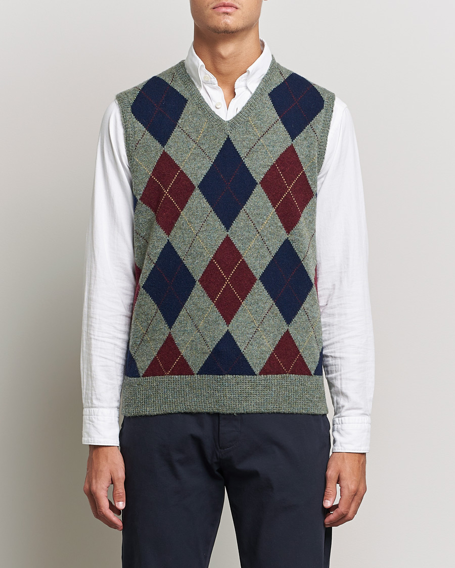 Mies | Puserot | Polo Ralph Lauren | Wool Argyle Vest Green Multi