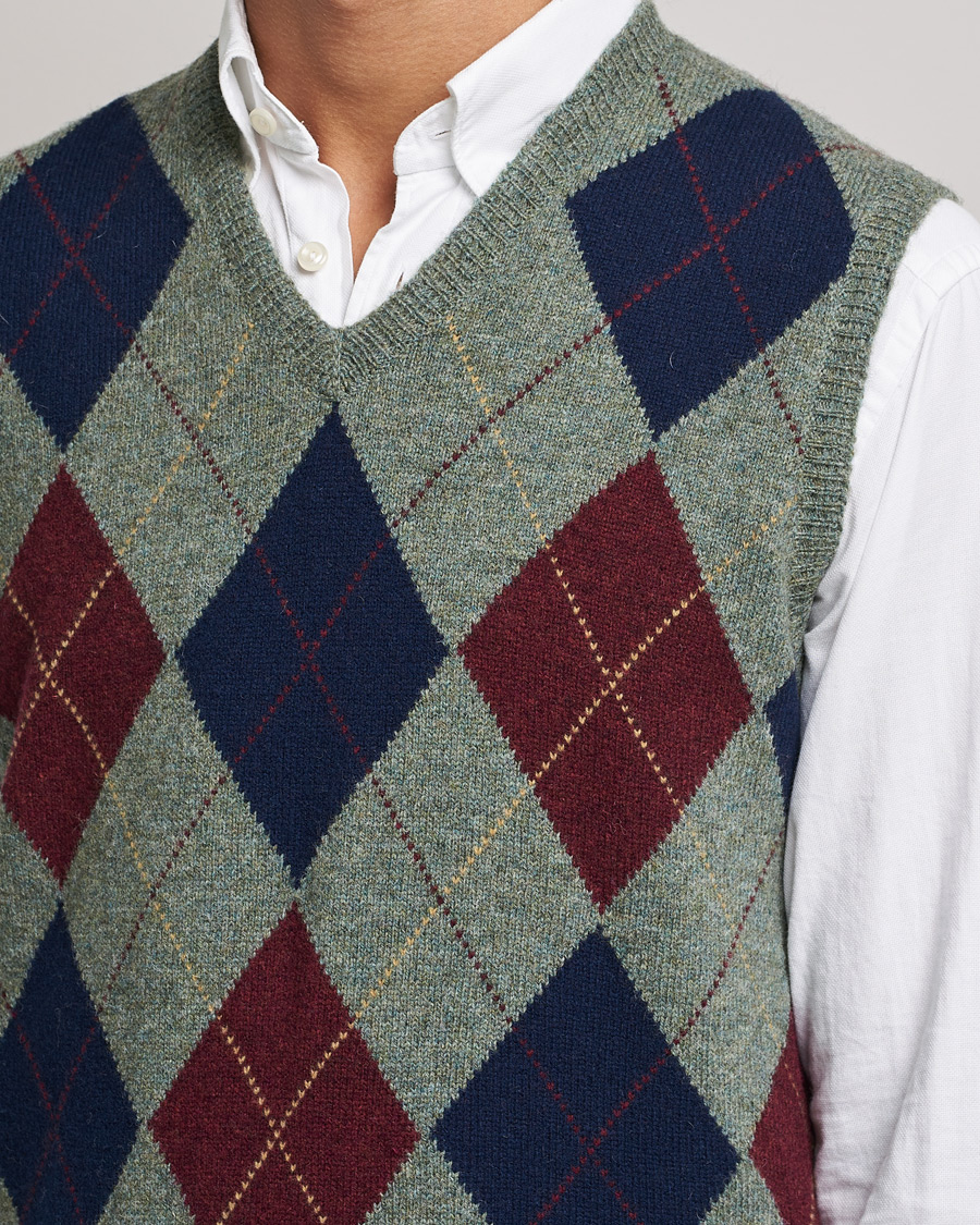 Mies | Puserot | Polo Ralph Lauren | Wool Argyle Vest Green Multi
