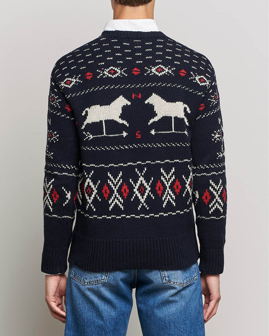 Mies | Puserot | Polo Ralph Lauren | Wool Winter Knitted Sweater Navy Multi
