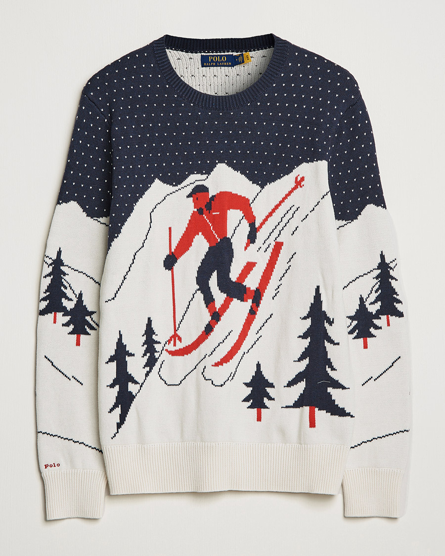 Mies | Puserot | Polo Ralph Lauren | Cotton Ski Knitted Sweater Navy Multi