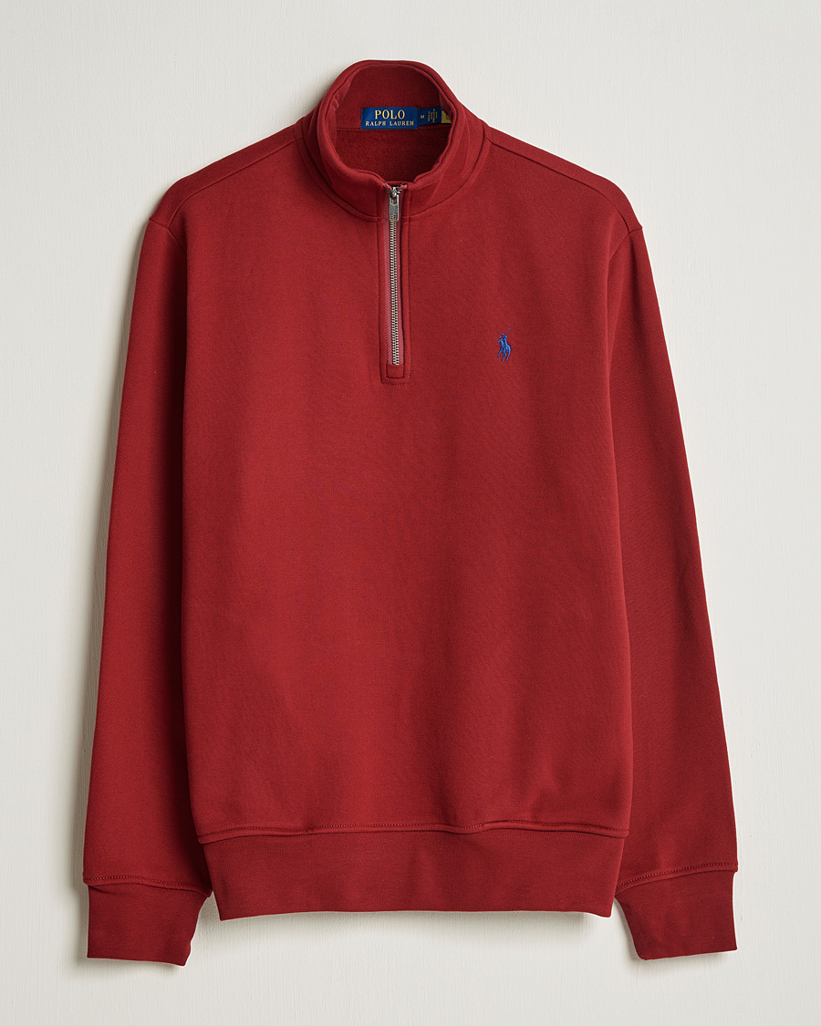 Mies | Puserot | Polo Ralph Lauren | Fleece Jersey Half Zip Holiday Red