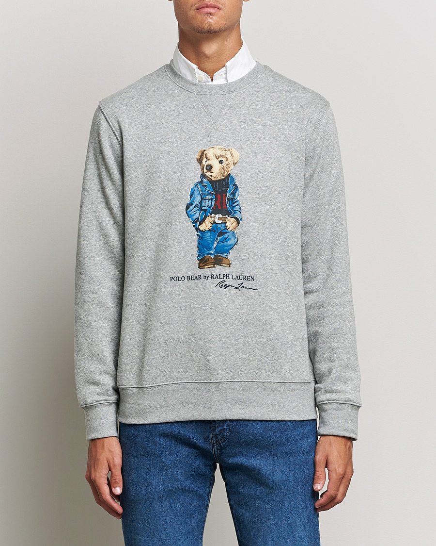 Mies |  | Polo Ralph Lauren | Printed Denim Bear Sweatshirt Andover Heather