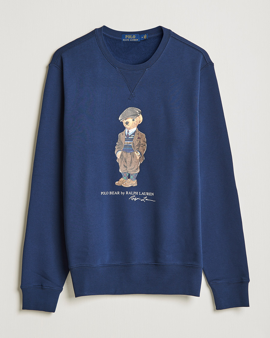 Mies | Puserot | Polo Ralph Lauren | Printed Denim Bear Sweatshirt Newport Navy