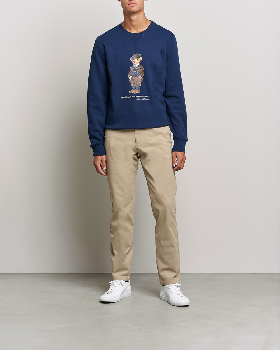 Mies | Puserot | Polo Ralph Lauren | Printed Denim Bear Sweatshirt Newport Navy