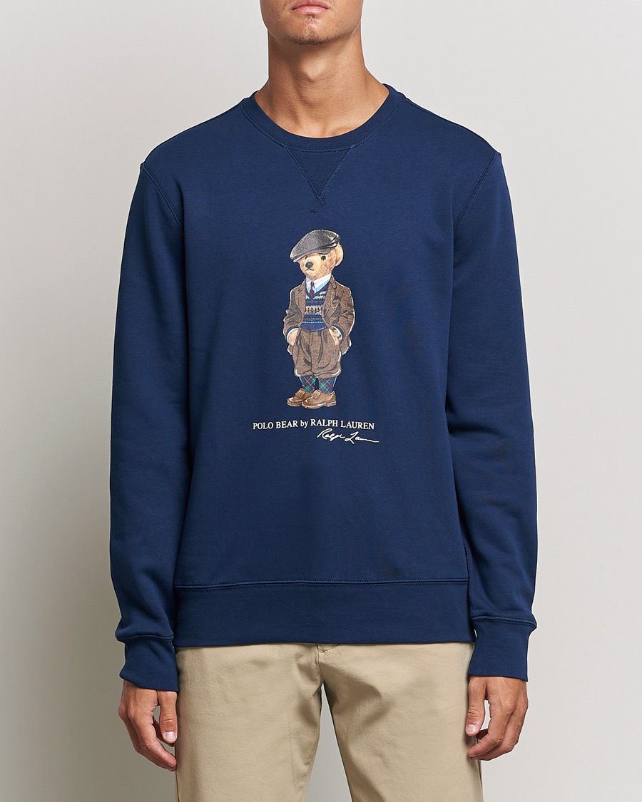 Mies | Puserot | Polo Ralph Lauren | Printed Denim Bear Sweatshirt Newport Navy