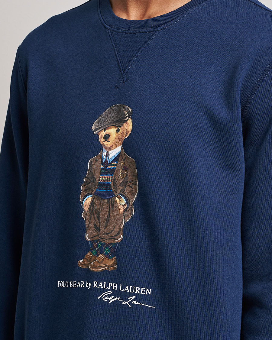 Mies | Puserot | Polo Ralph Lauren | Printed Denim Bear Sweatshirt Newport Navy