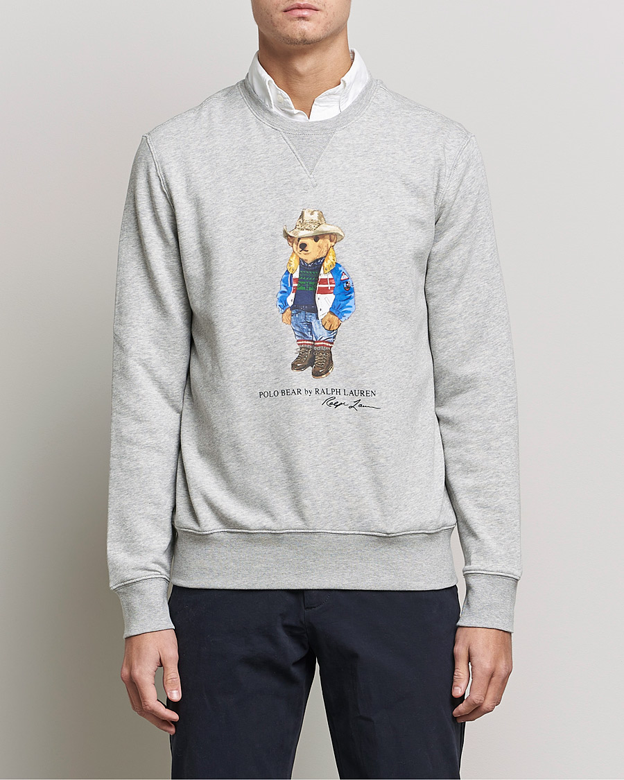 Mies | Alennusmyynti vaatteet | Polo Ralph Lauren | Printed Denim Bear Sweatshirt Andover Heather
