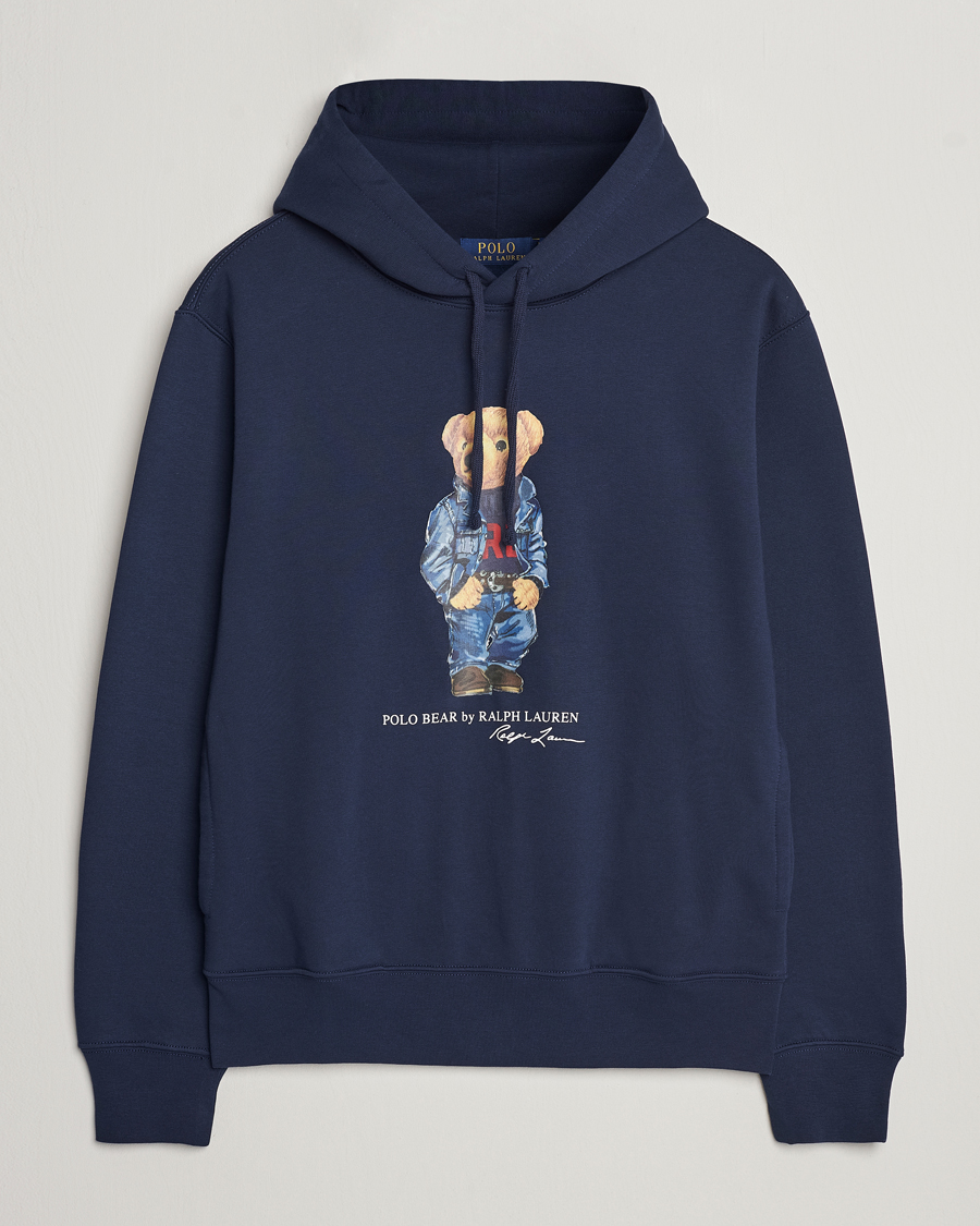 Mies | Puserot | Polo Ralph Lauren | Printed Denim Bear Hoodie Cruise Navy