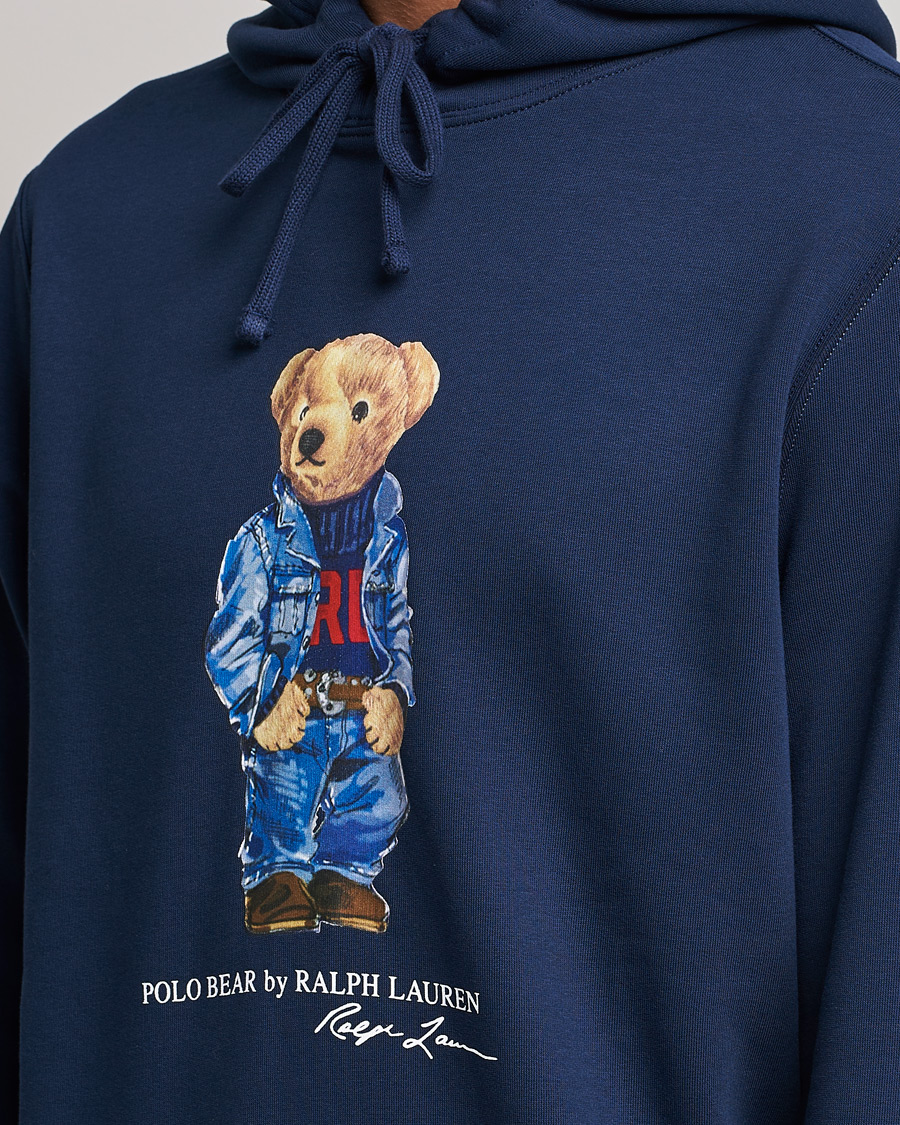 Mies | Puserot | Polo Ralph Lauren | Printed Denim Bear Hoodie Cruise Navy