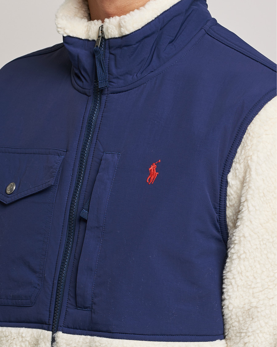 Mies | Puserot | Polo Ralph Lauren | Bonded Sherpa Full Zip Sweater Creme/Navy