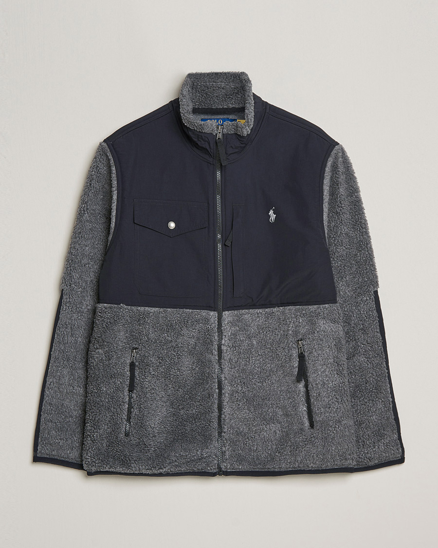 Miehet |  | Polo Ralph Lauren | Bonded Sherpa Full Zip Sweater Charcoal/Black