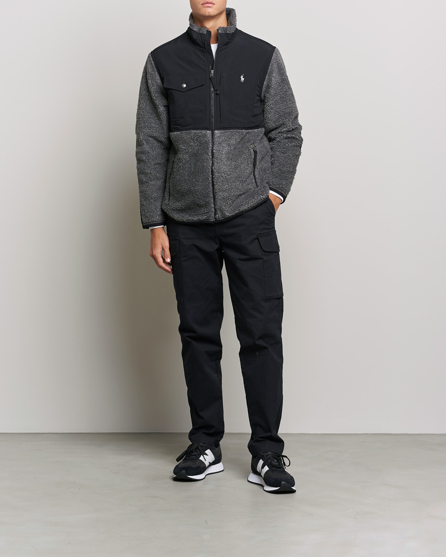 Mies | Polo Ralph Lauren | Polo Ralph Lauren | Bonded Sherpa Full Zip Sweater Charcoal/Black