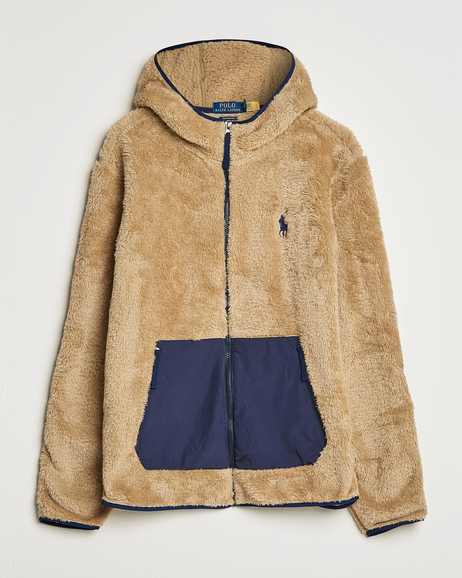 Mies | Puserot | Polo Ralph Lauren | Curly Sherpa Full Zip Hoodie Vintage Khaki