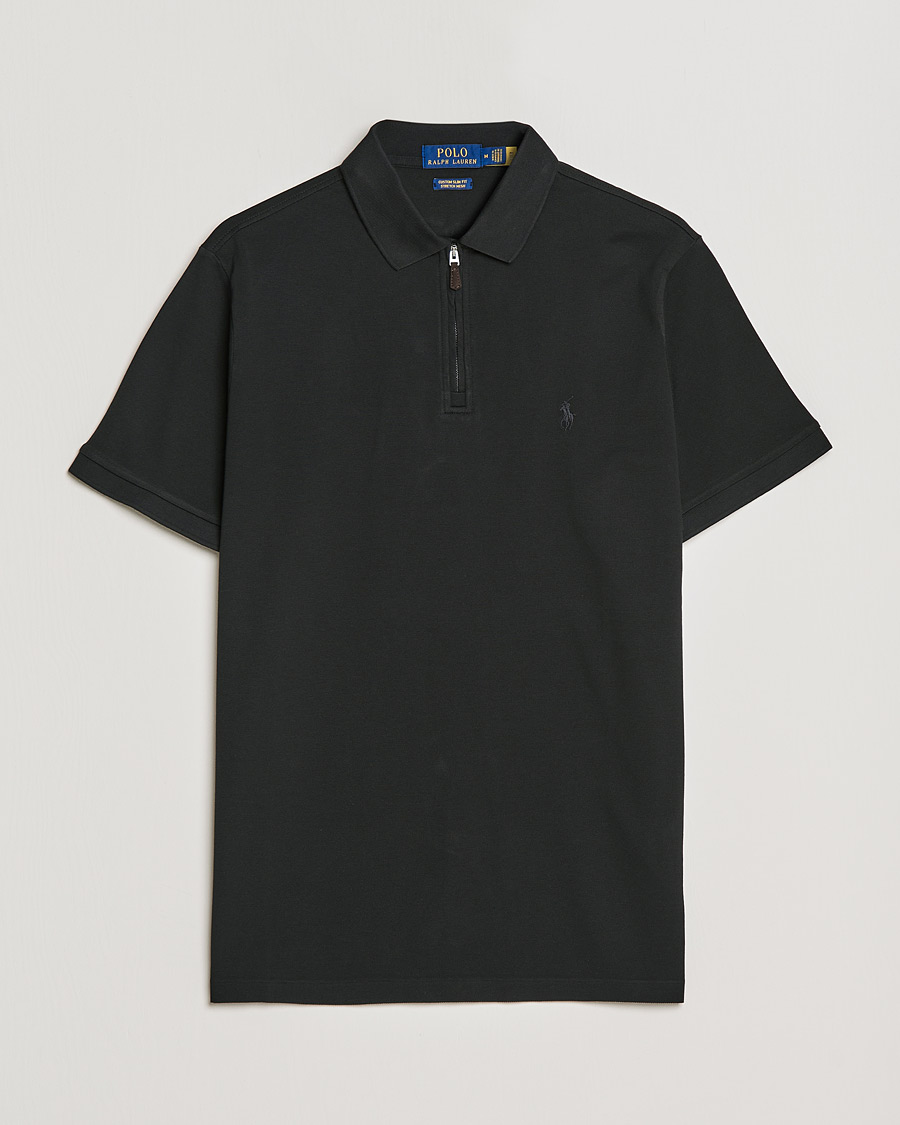 Miehet |  | Polo Ralph Lauren | Custom Slim Fit Half Zip Polo Black