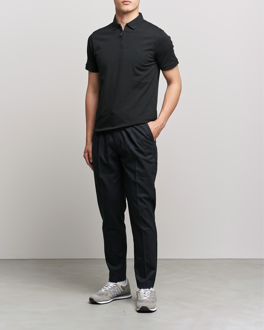 Mies | Pikeet | Polo Ralph Lauren | Custom Slim Fit Half Zip Polo Black