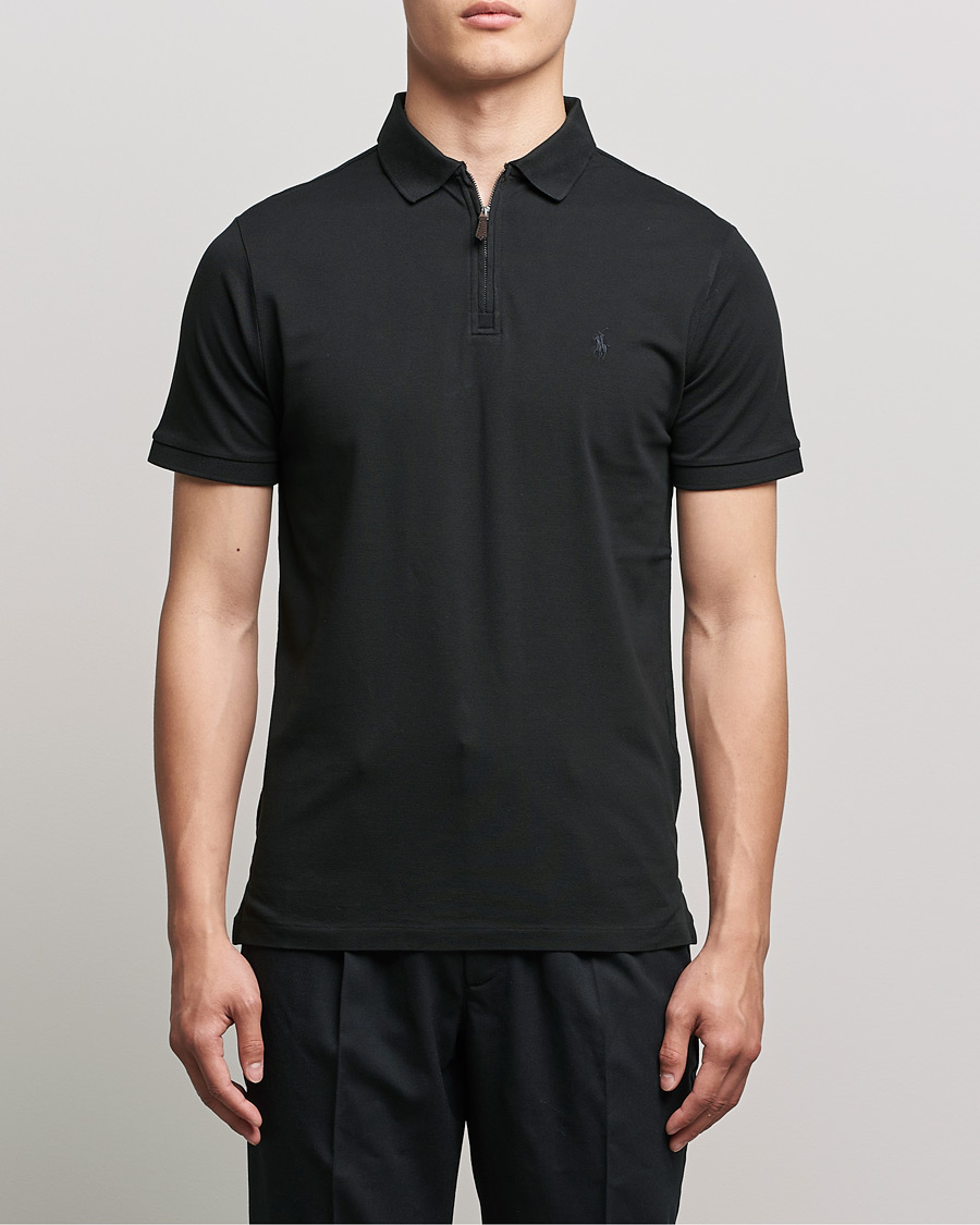 Mies | Pikeet | Polo Ralph Lauren | Custom Slim Fit Half Zip Polo Black