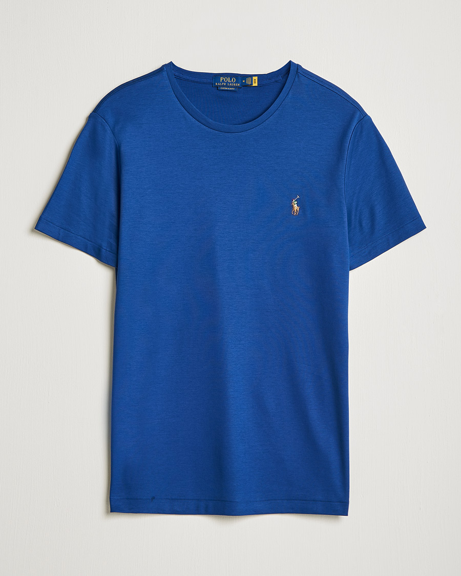 Mies | T-paidat | Polo Ralph Lauren | Luxury Pima Cotton Crew Neck Tee Harrison Blue