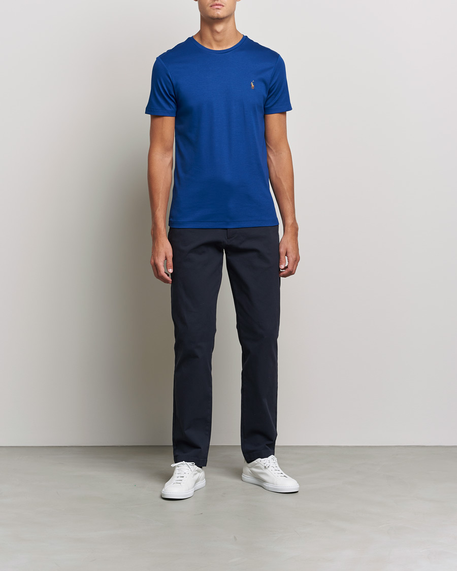 Mies | T-paidat | Polo Ralph Lauren | Luxury Pima Cotton Crew Neck Tee Harrison Blue