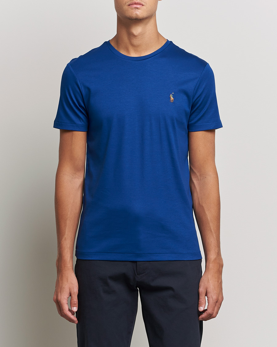 Mies | T-paidat | Polo Ralph Lauren | Luxury Pima Cotton Crew Neck Tee Harrison Blue