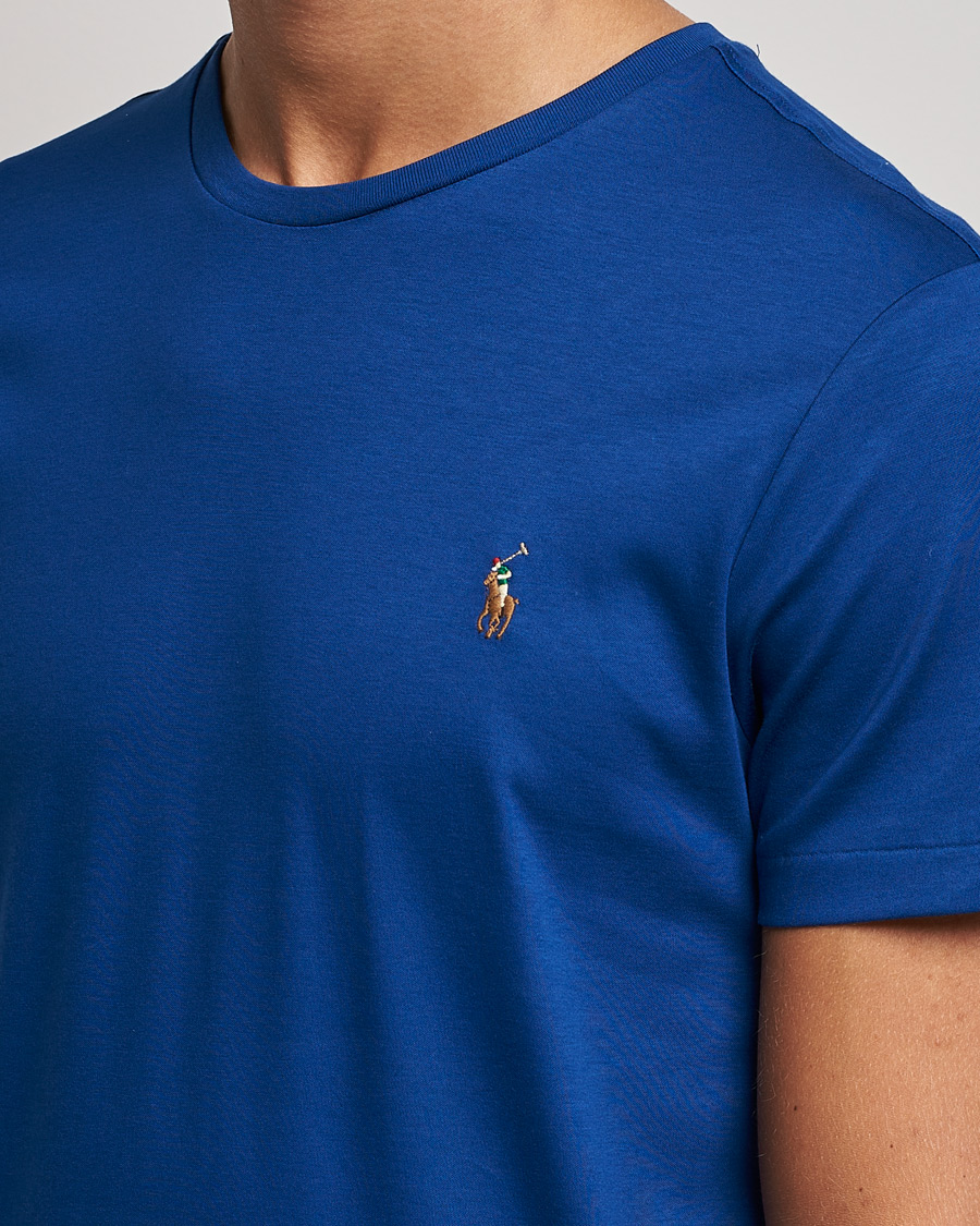 Mies | T-paidat | Polo Ralph Lauren | Luxury Pima Cotton Crew Neck Tee Harrison Blue
