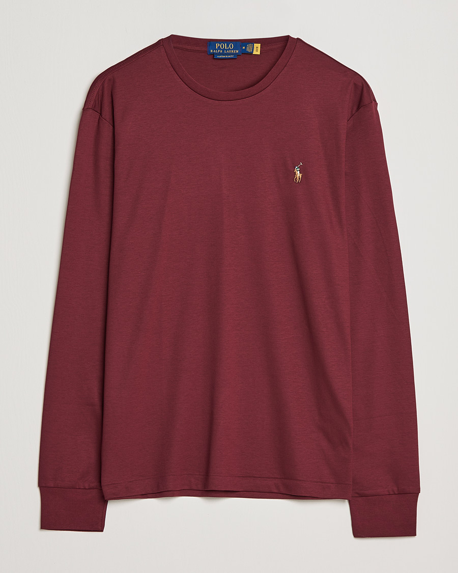 Mies | T-paidat | Polo Ralph Lauren | Luxury Pima Cotton Long Sleeve Tee Classic Wine