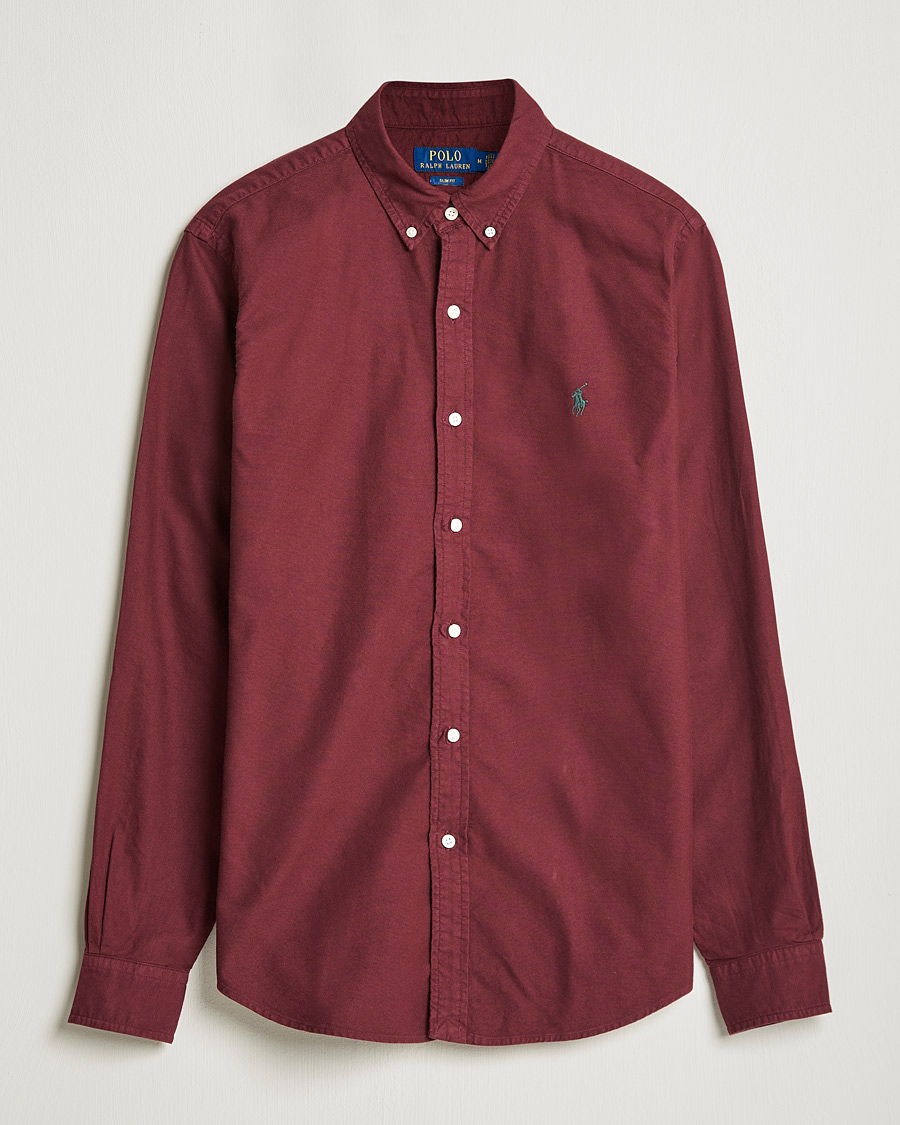 Mies | Kauluspaidat | Polo Ralph Lauren | Slim Fit Garment Dyed Oxford Rich Ruby