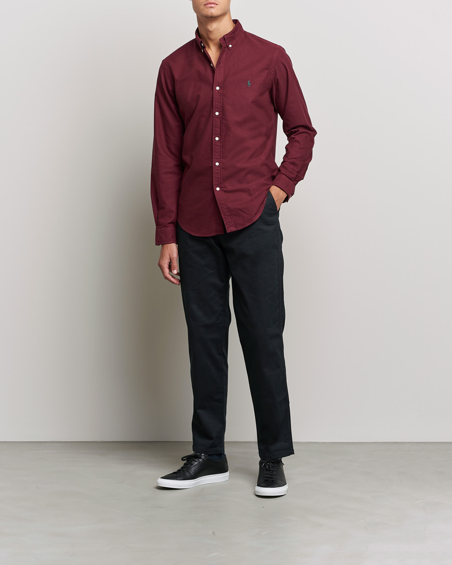 Mies | Kauluspaidat | Polo Ralph Lauren | Slim Fit Garment Dyed Oxford Rich Ruby